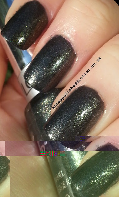 черный диззайн ногтей Revlon Mistletoe